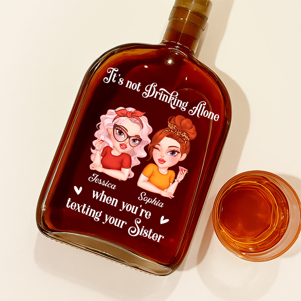 Not Drinking Alone - Personalized Custom Spirits Decanter