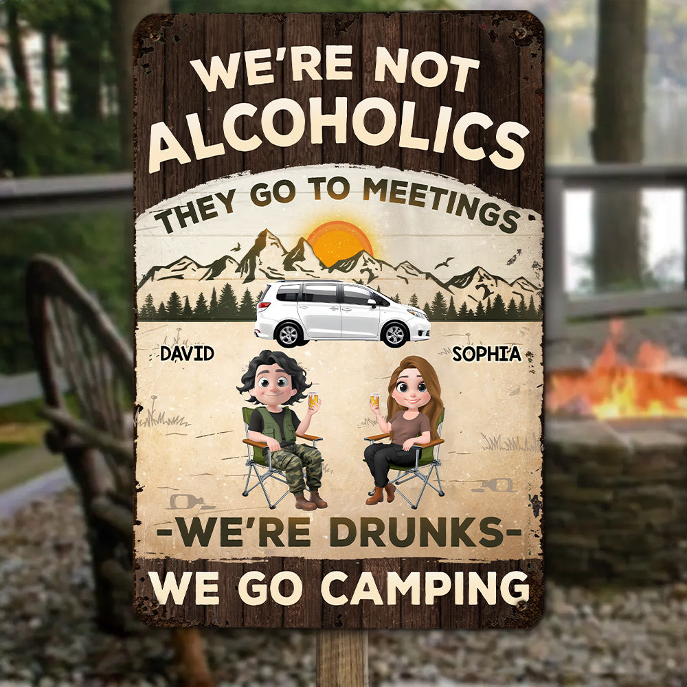 Not Alcoholics Just Outdoor Enthusiasts - Personalized Custom Metal Sign