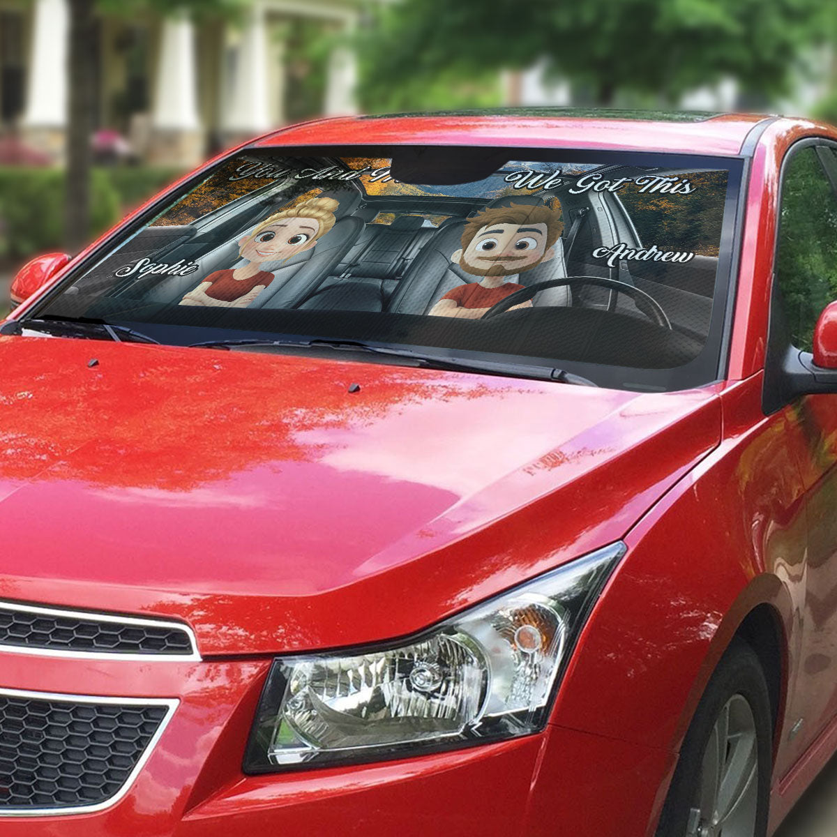 You And Me Got This - Personalized Custom Car Sunshade