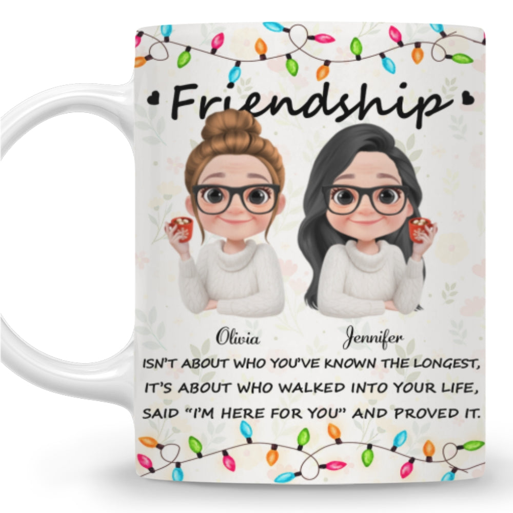Side By Side Heart To Heart - Personalized Custom Coffee Mug