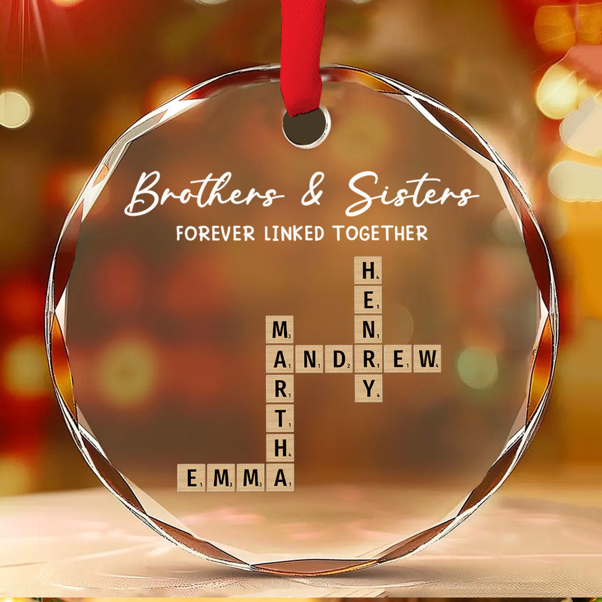 Family Roots Keep Us Together - Personalized Custom Glass Ornament