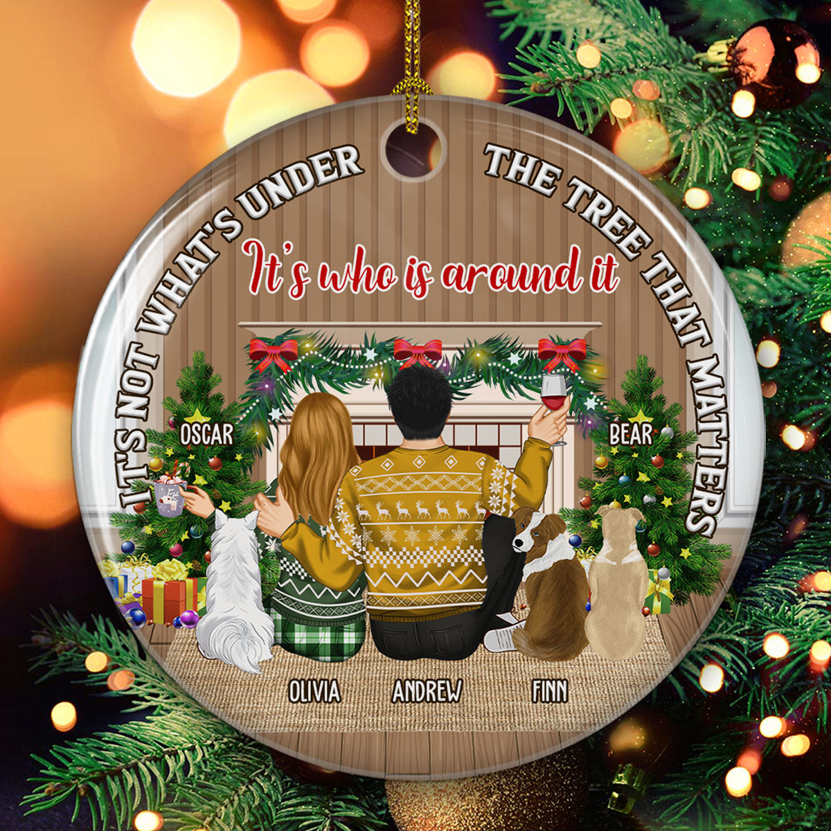 What Is Under The Tree Matter - Personalized Custom Ceramic Ornament