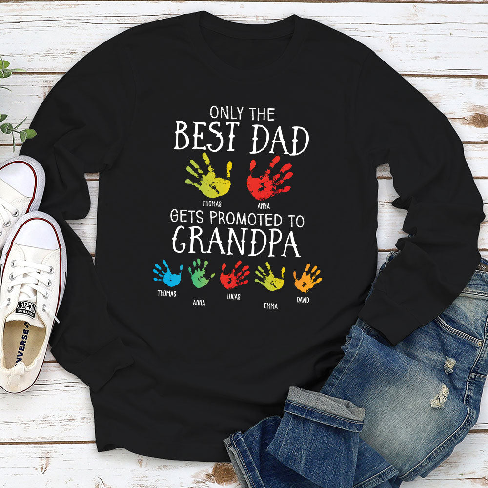 Promoted To Grandpa - Personalized Custom Shirt