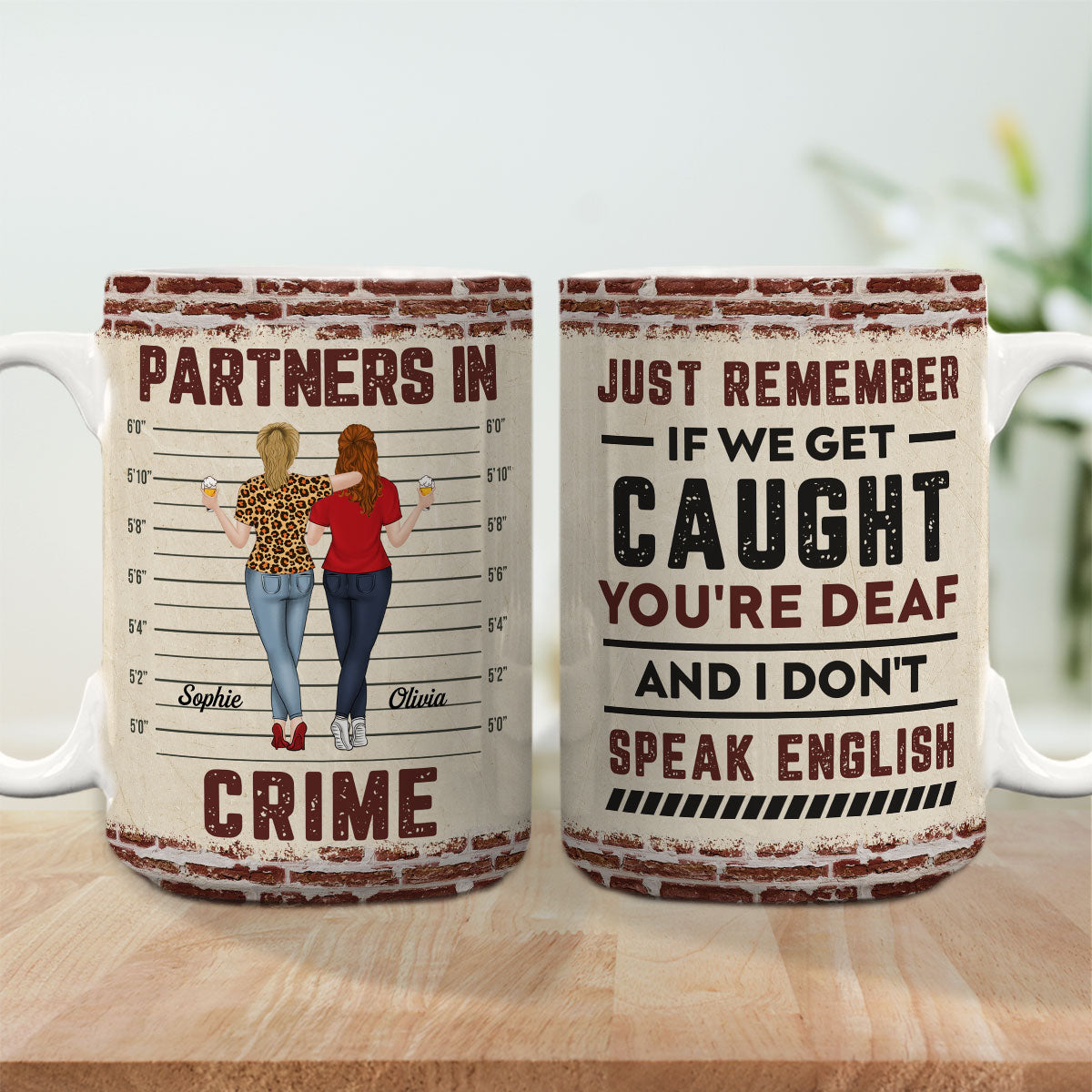 If We Get Caught Bestie - Personalized Custom Coffee Mug