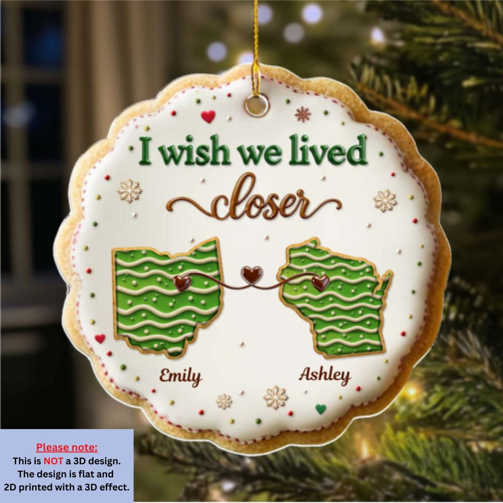 Sweet Friendship - Personalized Custom 3D Effect Acrylic Ornament