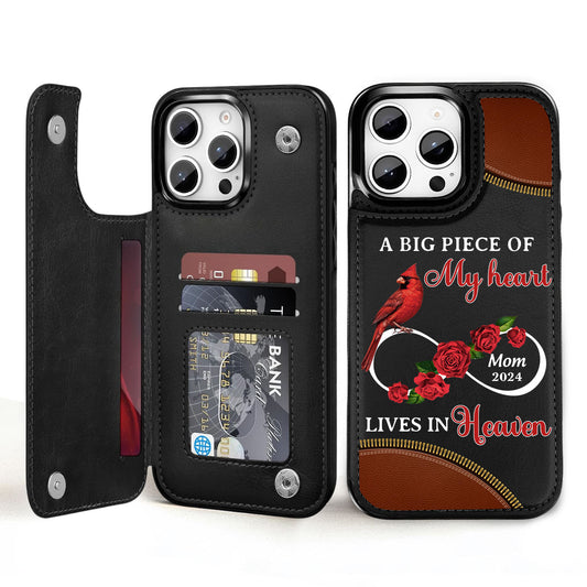 A Big Piece Of My Heart - Personalized Custom Leather Phone Case