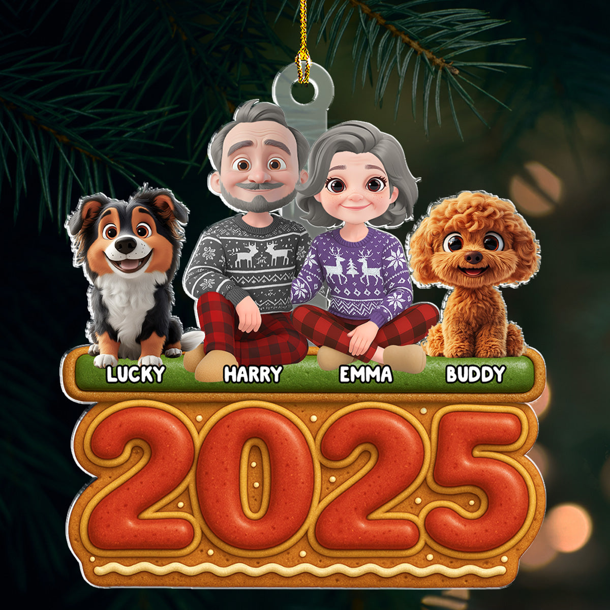 We And Our Dog Cookies - Personalized Custom Acrylic Ornament