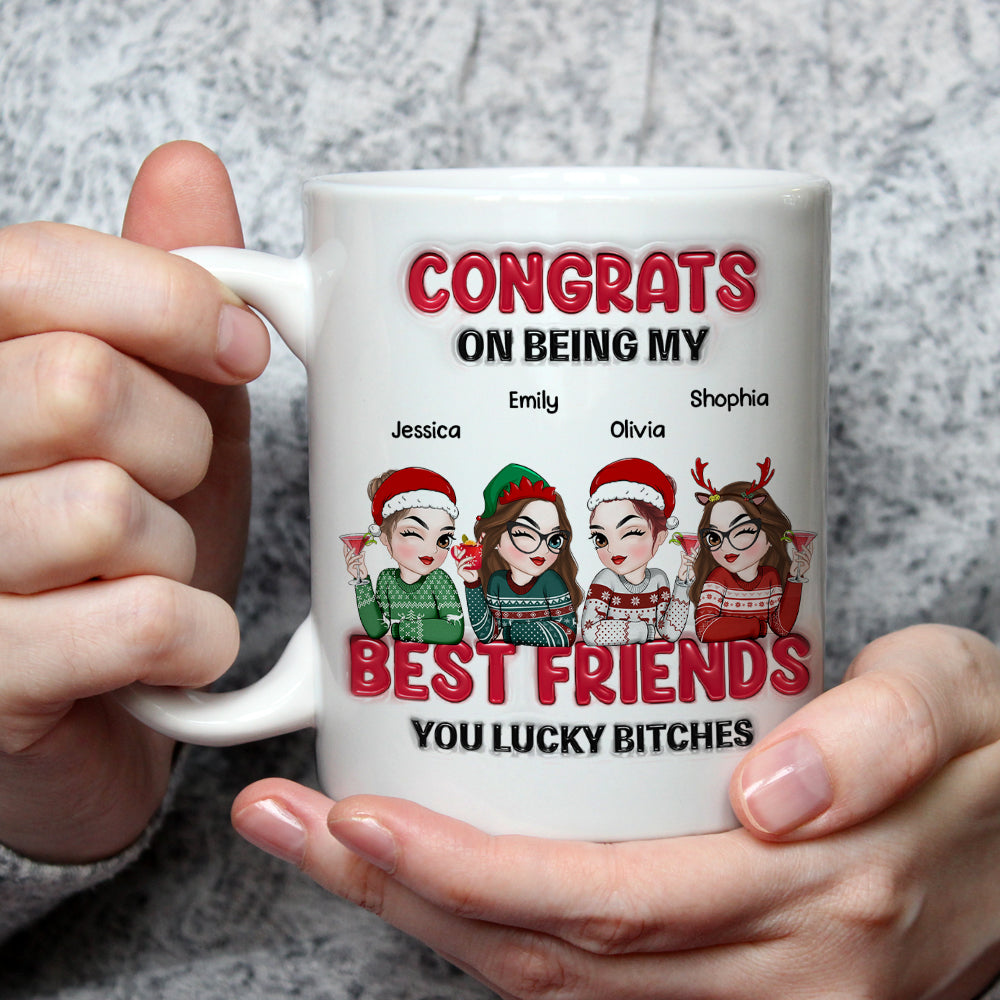 Congrats My Bestie - Personalized Custom 3D Inflated Effect Coffee Mug