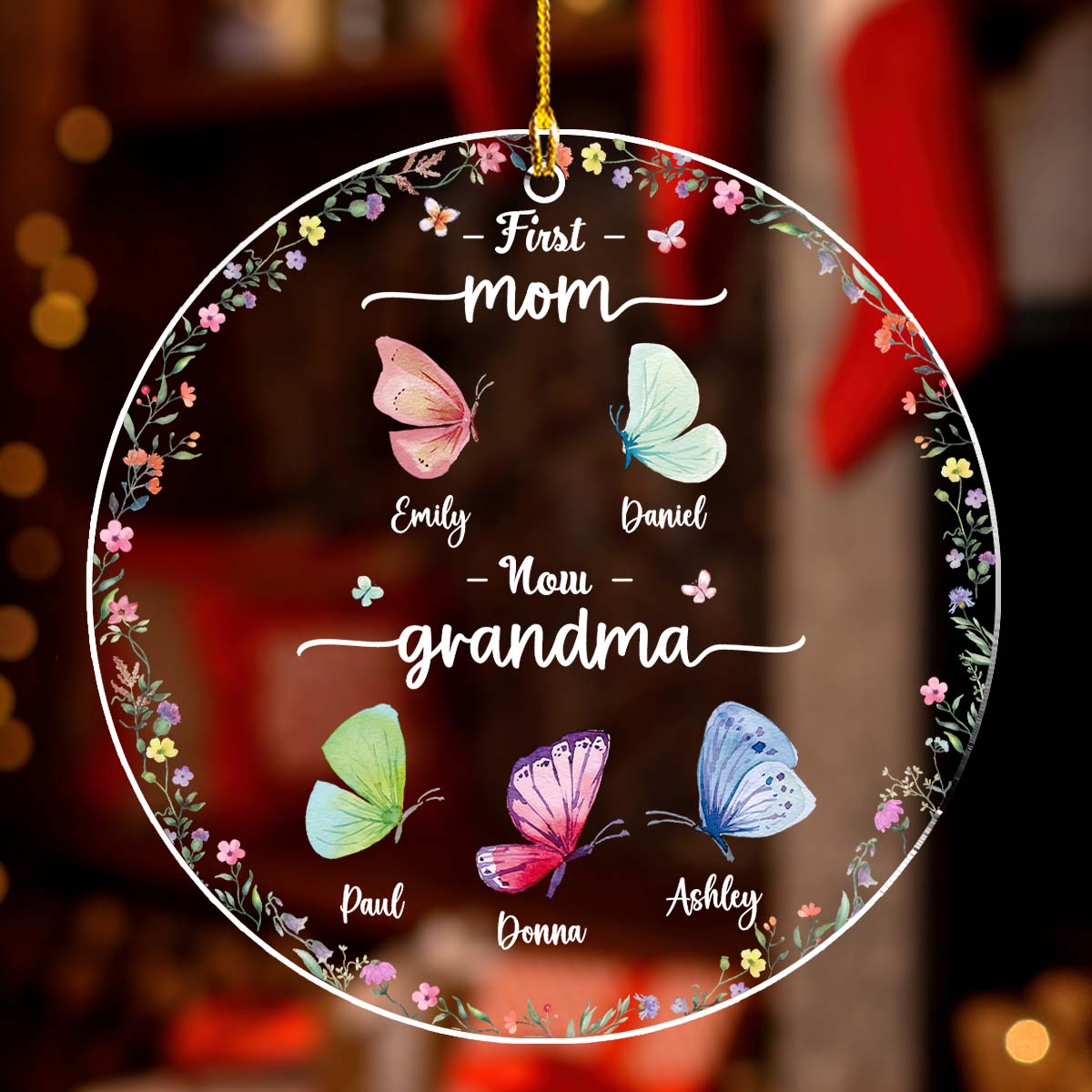 First And Now - Personalized Custom Acrylic Ornament