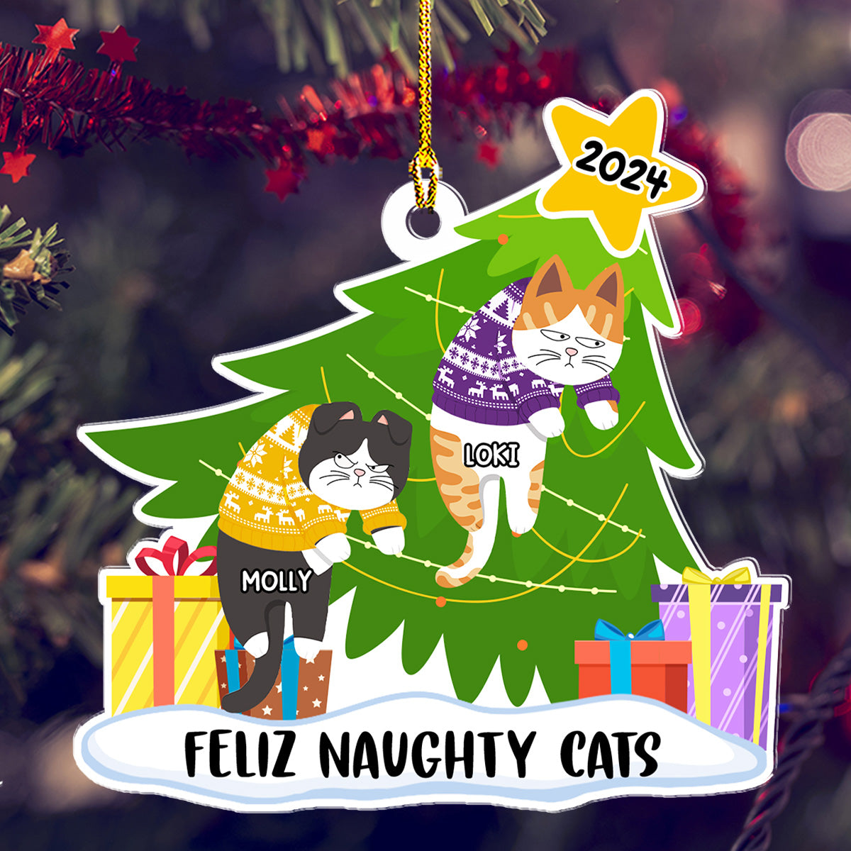 Dear Santa, Define Naughty - Personalized Custom Acrylic Ornament