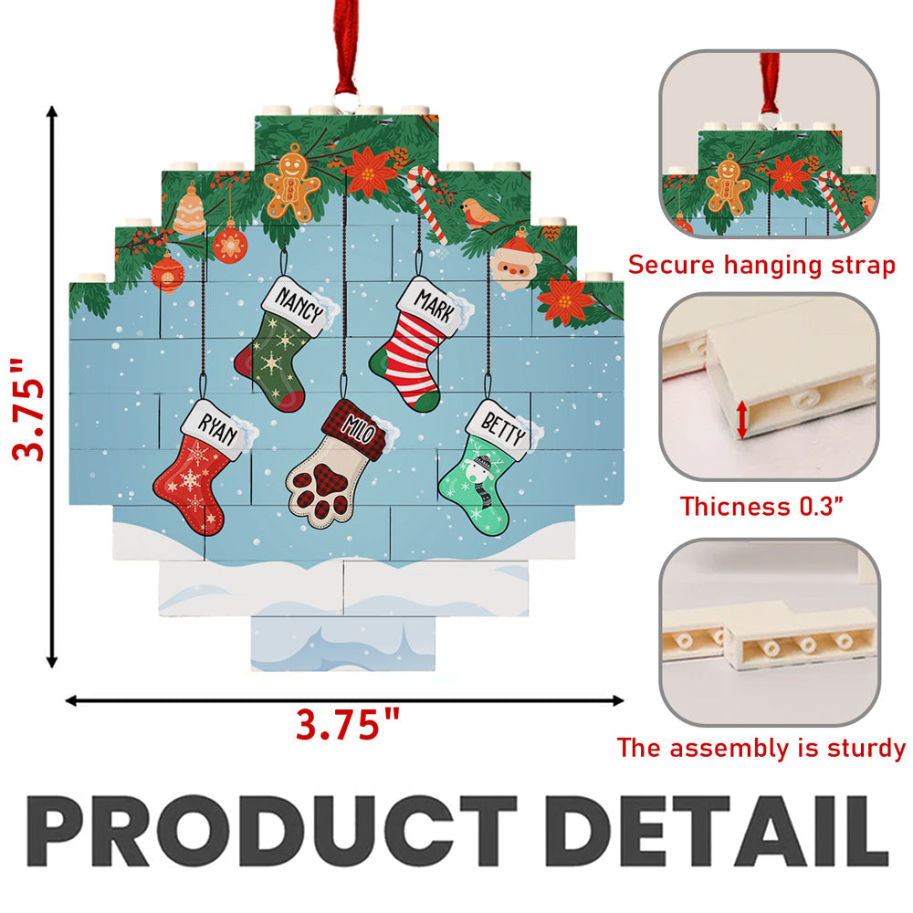 Lovely Stocking - Personalized Custom Puzzle Ornament