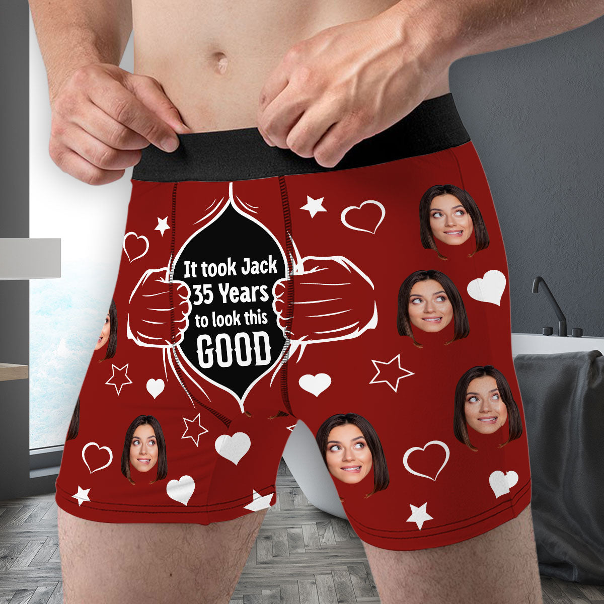 To Look This Good - Personalized Photo Men's Boxer Briefs