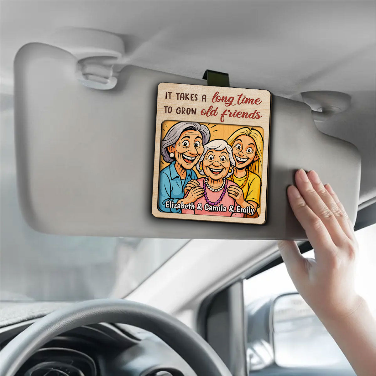 Best Friends Have The Best Time - Personalized Custom Car Visor Clip