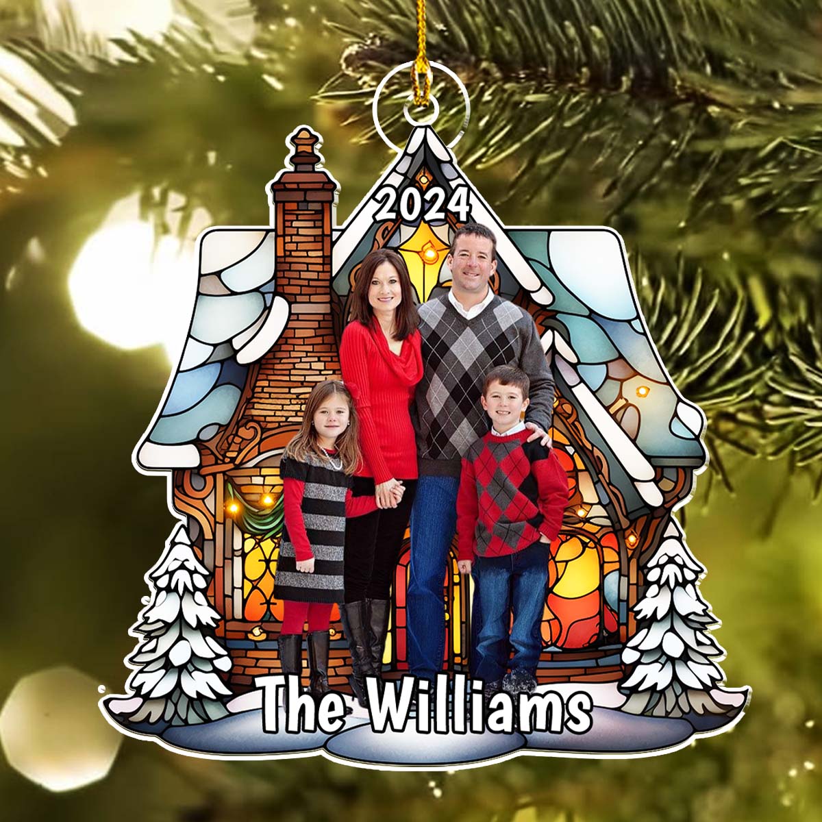 Funny Family Christmas - Personalized Custom Acrylic Ornament