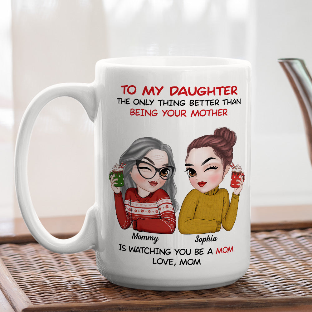 To My Daughter Merry Christmas - Personalized Custom Coffee Mug