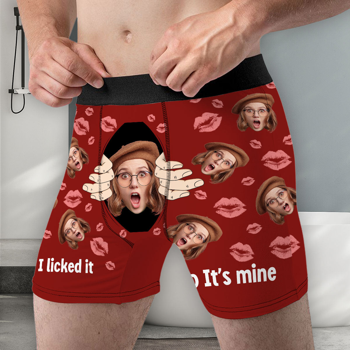 Licked It - Personalized Photo Men's Boxer Briefs