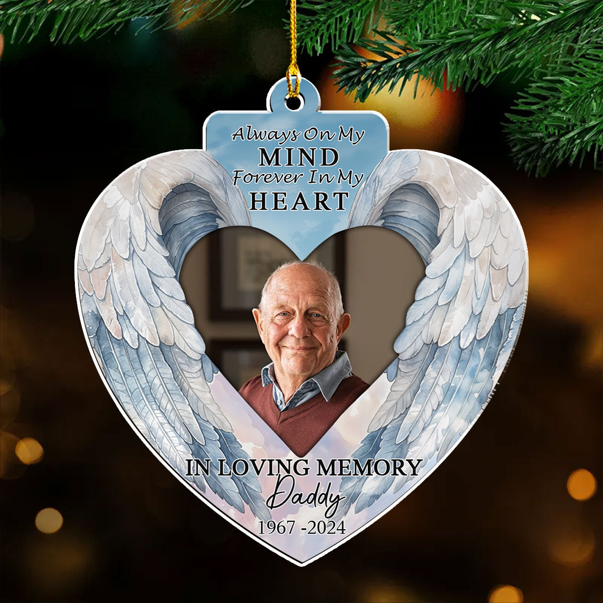 On My Mind Forever - Personalized Custom Acrylic Ornament