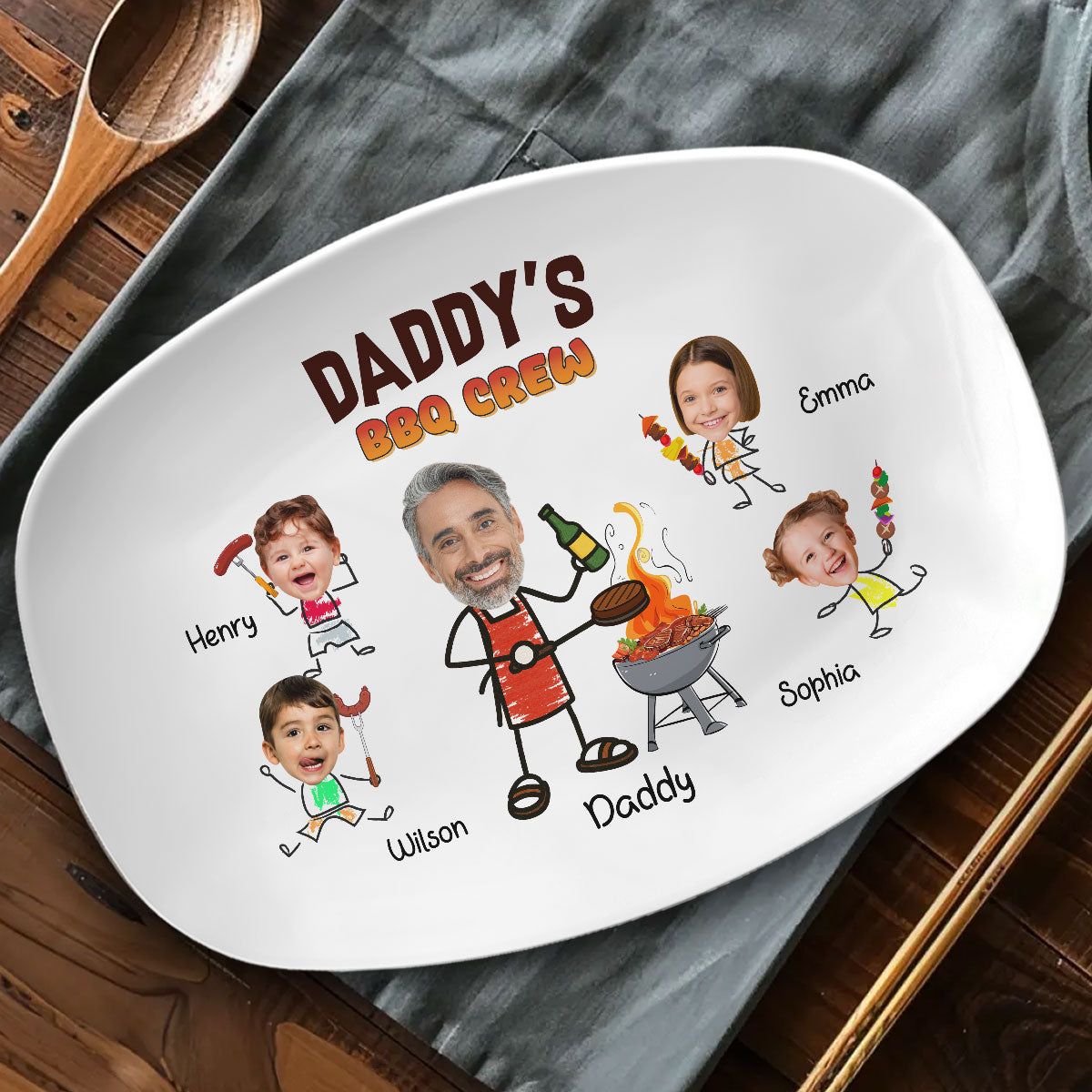 Dad Bbq Crew - Personalized Custom Platter