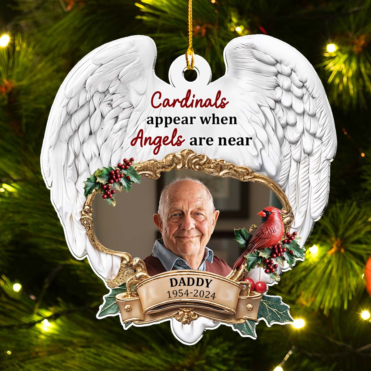 Cardinals Appear When Angels Are Near - Personalized Custom Acrylic Ornament
