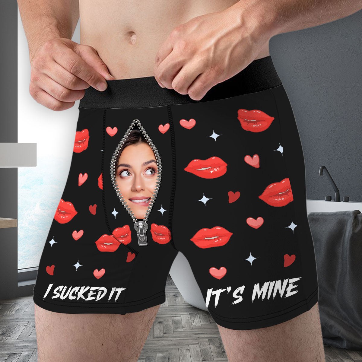 I Sucked It - Personalized Photo Men's Boxer Briefs