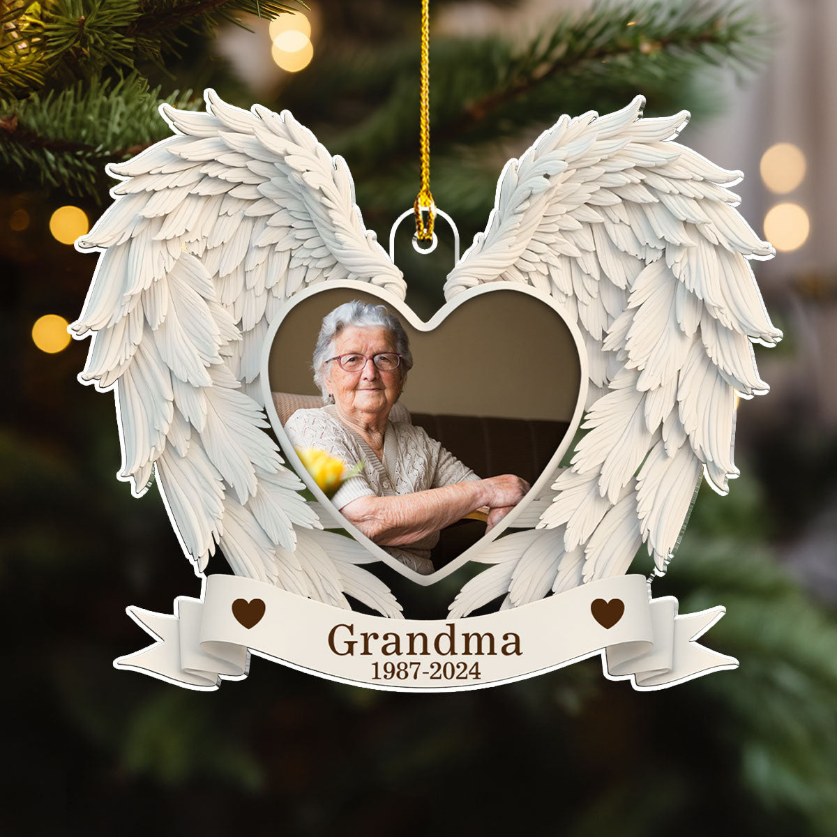 Your Wings Were Ready But Mine Was Not - Personalized Custom Acrylic Ornament