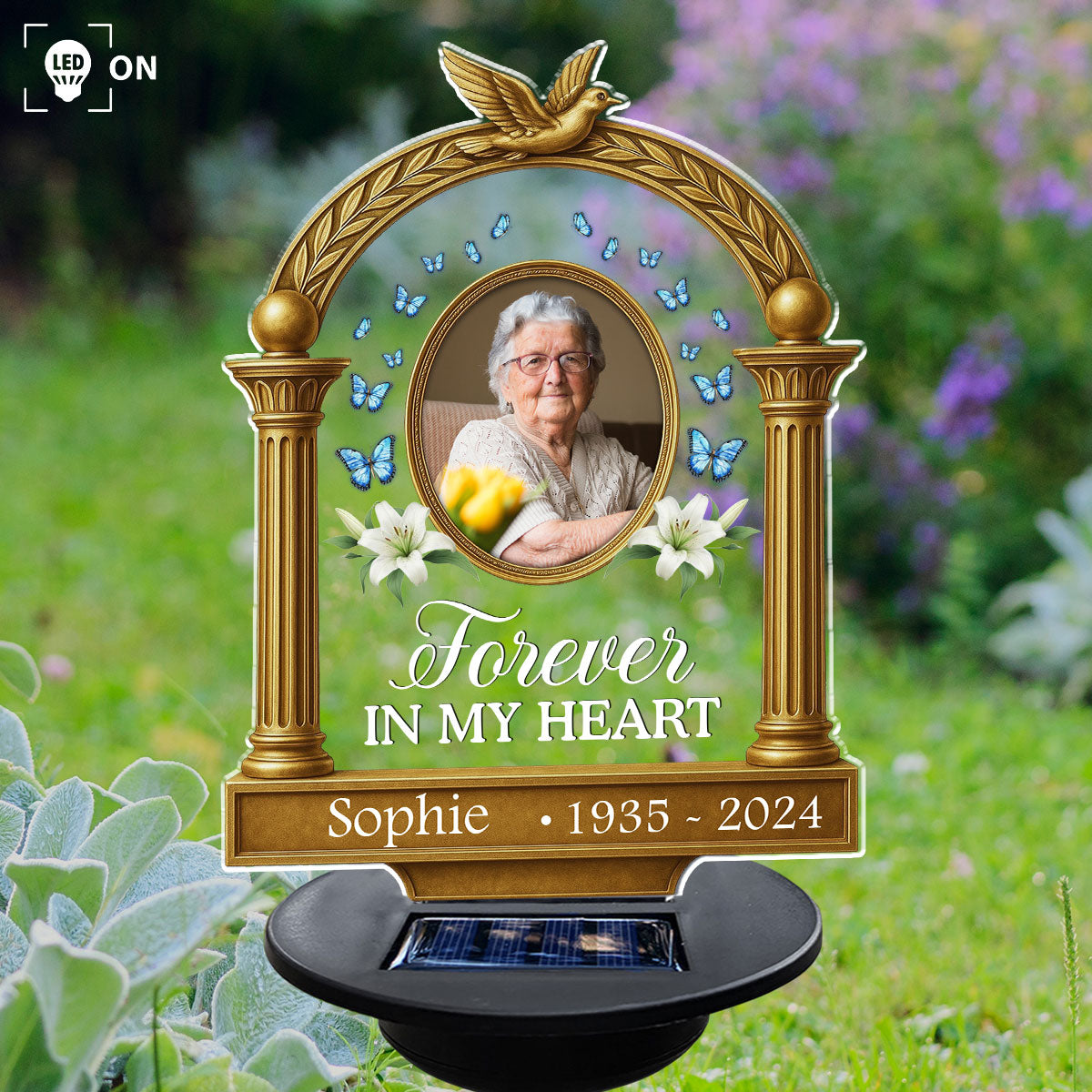 Carried In My Heart - Personalized Custom Solar Light