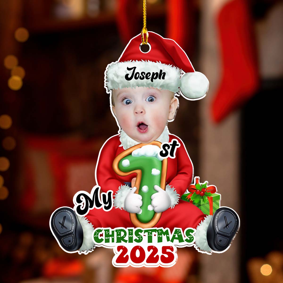Santa Baby Christmas 2025 - Personalized Custom Acrylic Ornament