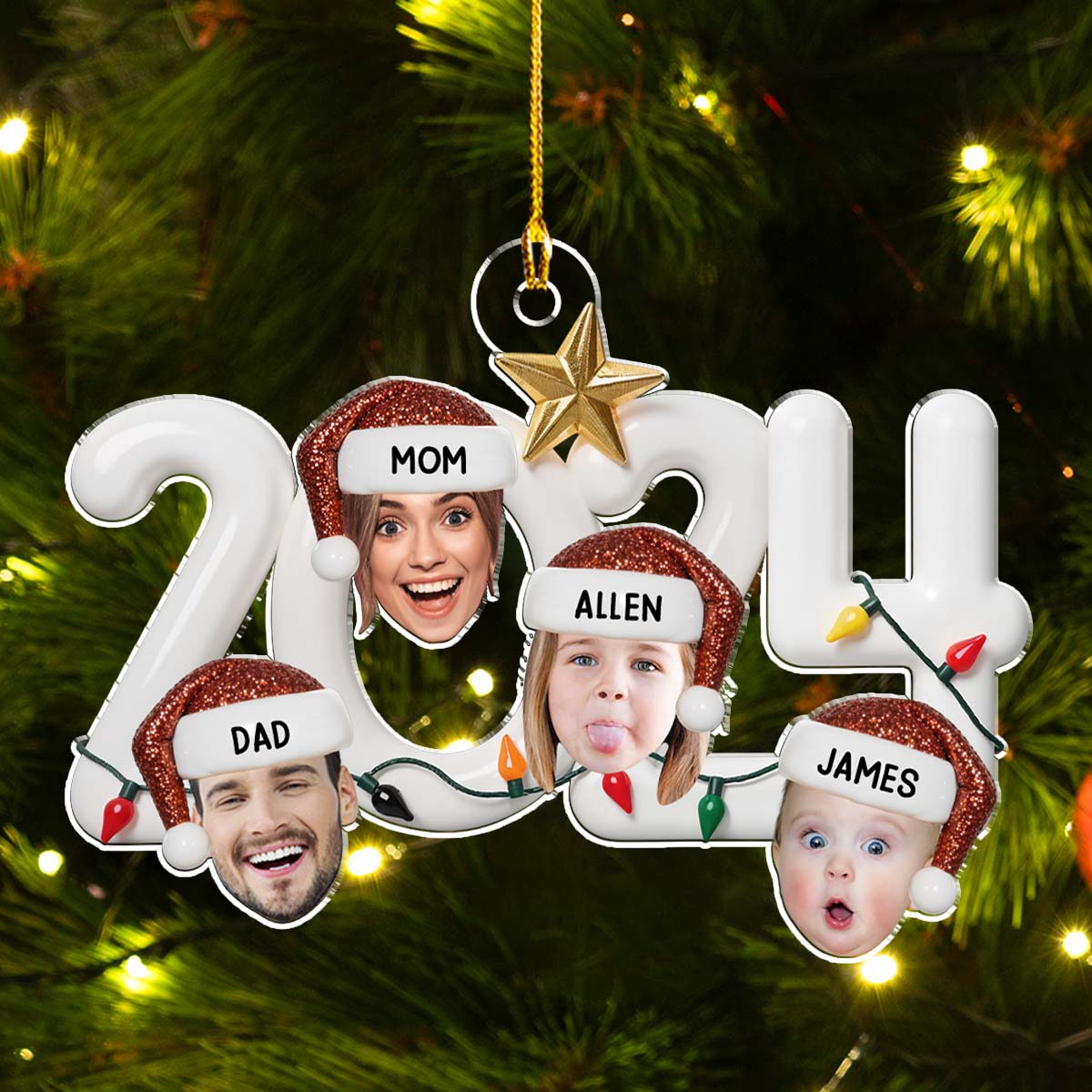 2024 Holiday Photo - Personalized Custom Acrylic Ornament