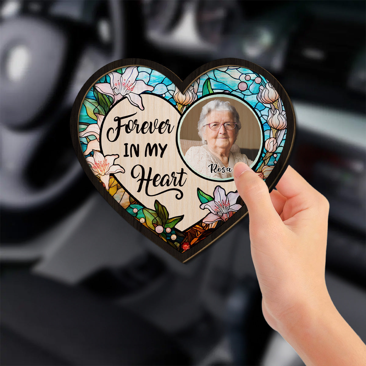 Forever In Our Hearts - Personalized Custom Car Visor Clip