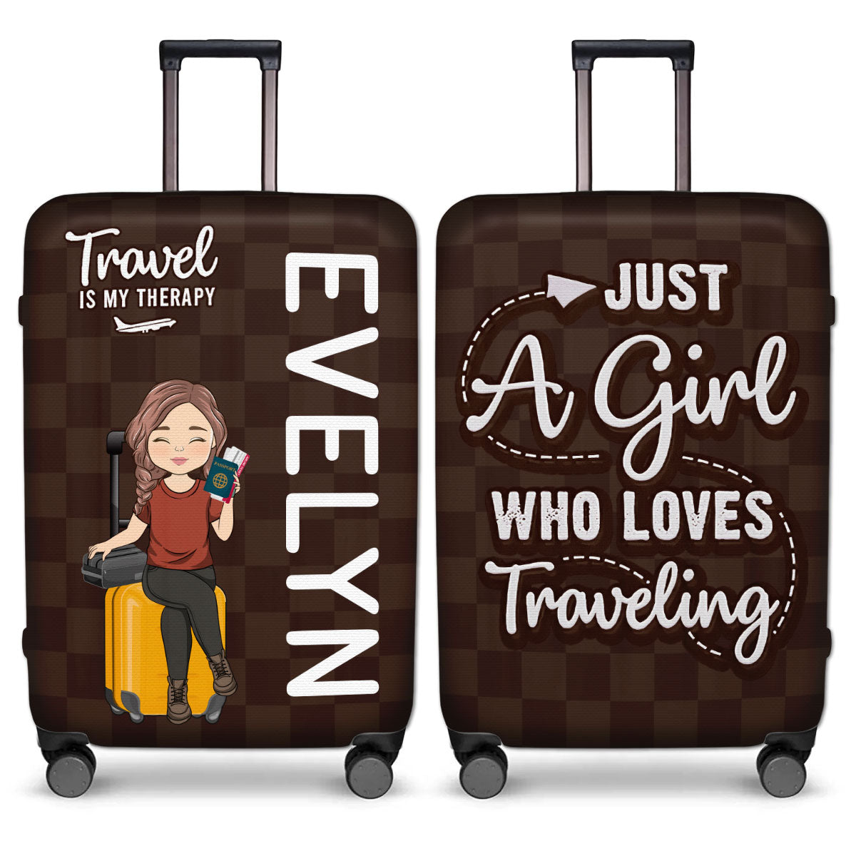 Love Traveling - Personalized Custom Luggage Cover