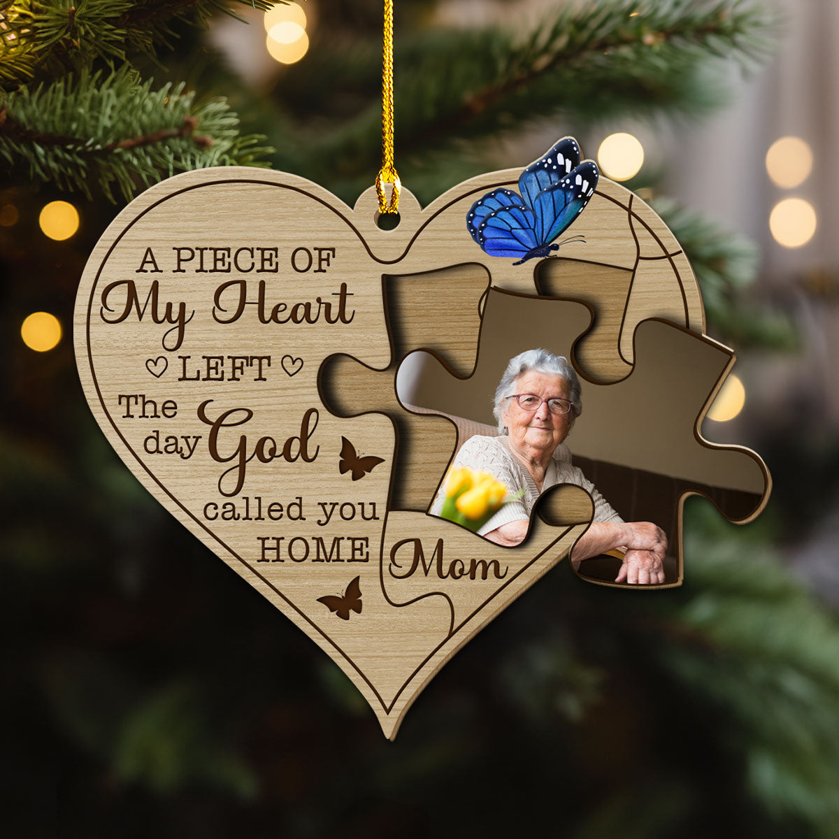 The Day God Called You Home - Personalized Custom Wood Ornament