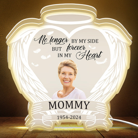 No Longer By My Side But Forever In My Heart - Personalized Light Box