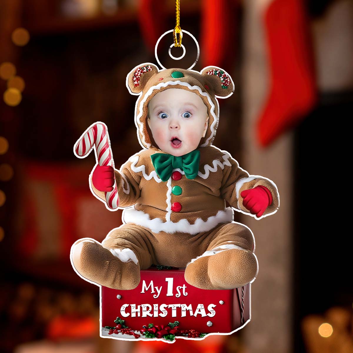 Ginger Baby Christmas - Personalized Custom Acrylic Ornament