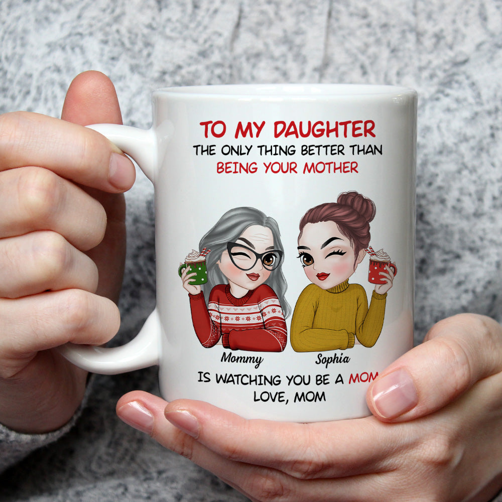 To My Daughter Merry Christmas - Personalized Custom Coffee Mug