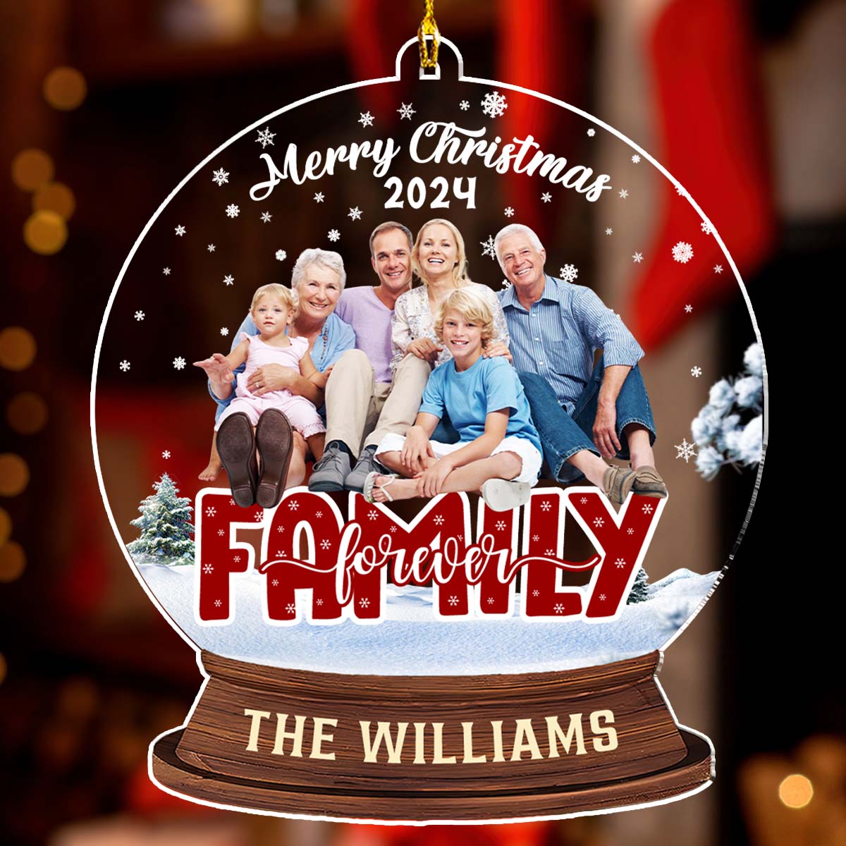 Family Forever - Personalized Custom Acrylic Ornament