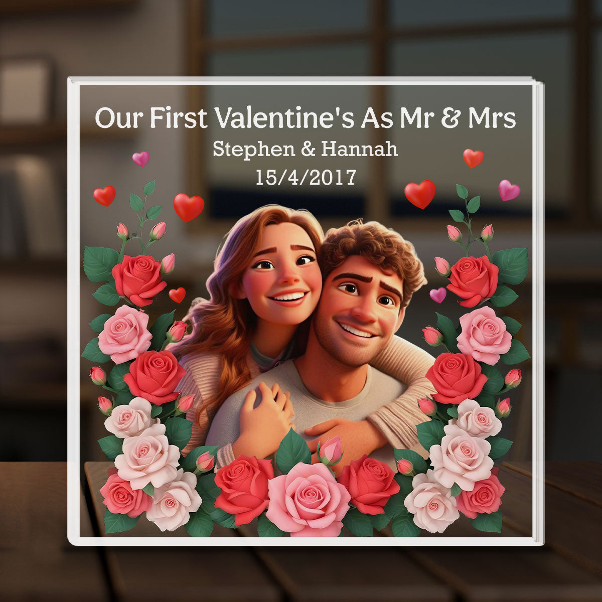 Our First Valentines Day - Personalized Custom Acrylic Plaque