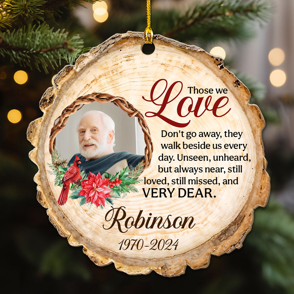 Those We Love - Personalized Custom Wood Ornament