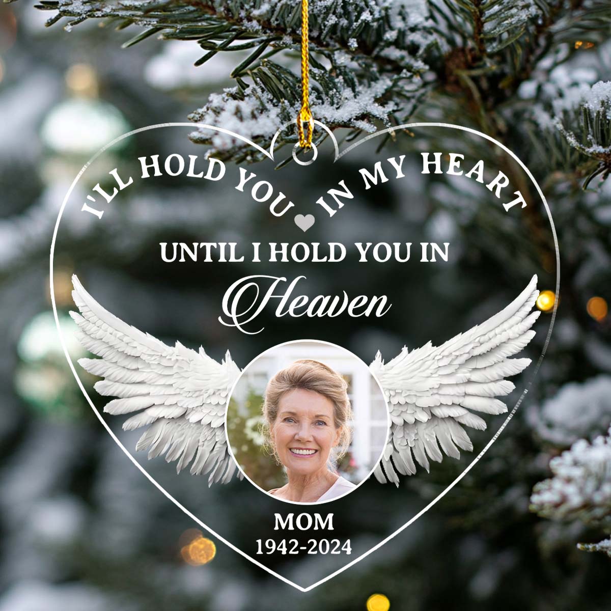 Hold You - Personalized Custom Acrylic Ornament