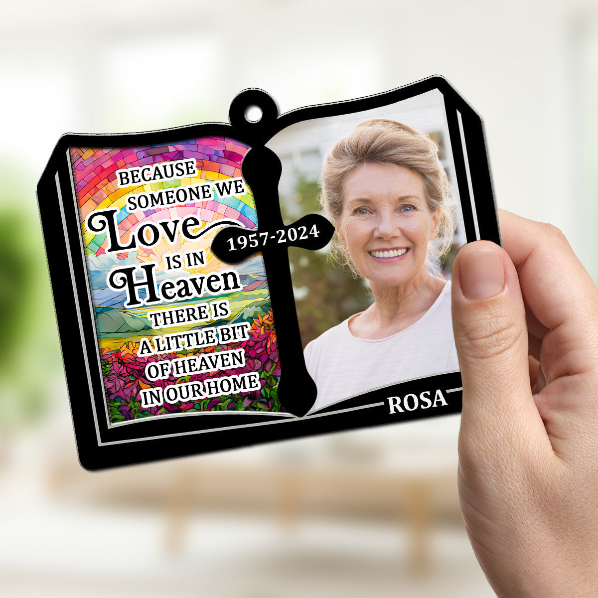 Even Though You Flew Away - Personalized Custom Suncatcher