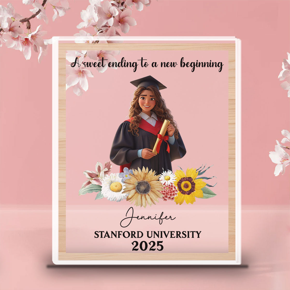 A Sweet Ending To A New Beginning - Personalized Custom Acrylic Plaque