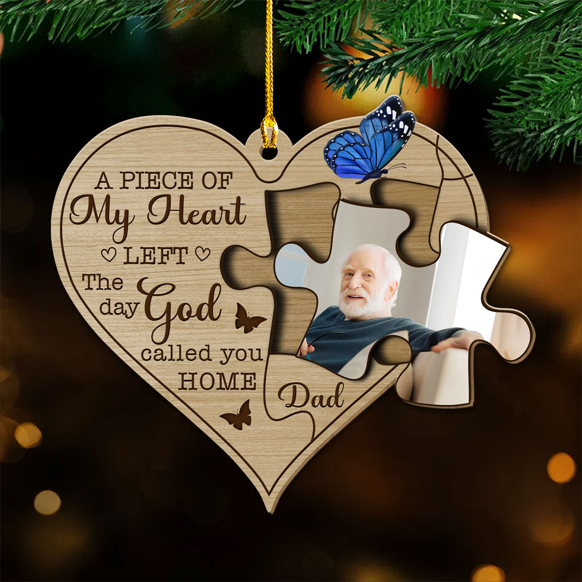 The Day God Called You Home - Personalized Custom Wood Ornament