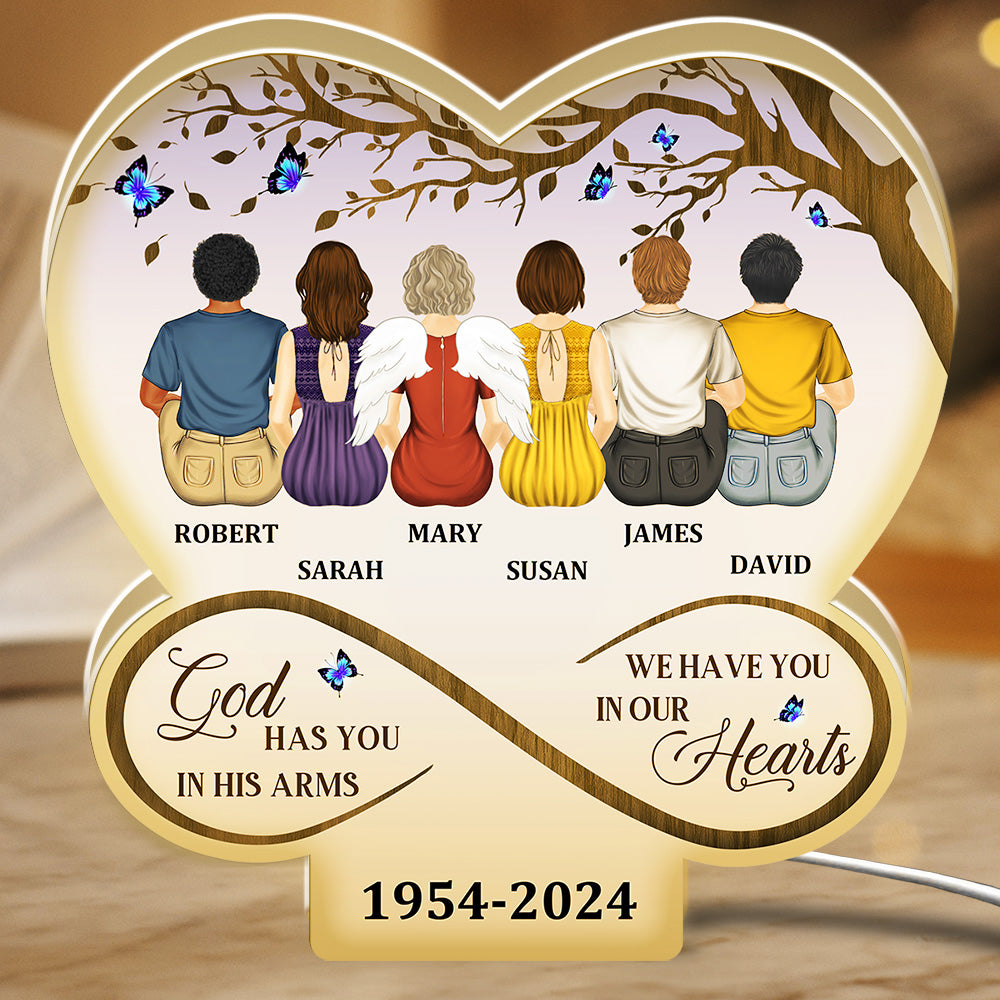 God Has You In His Arms - Personalized Custom Light Box