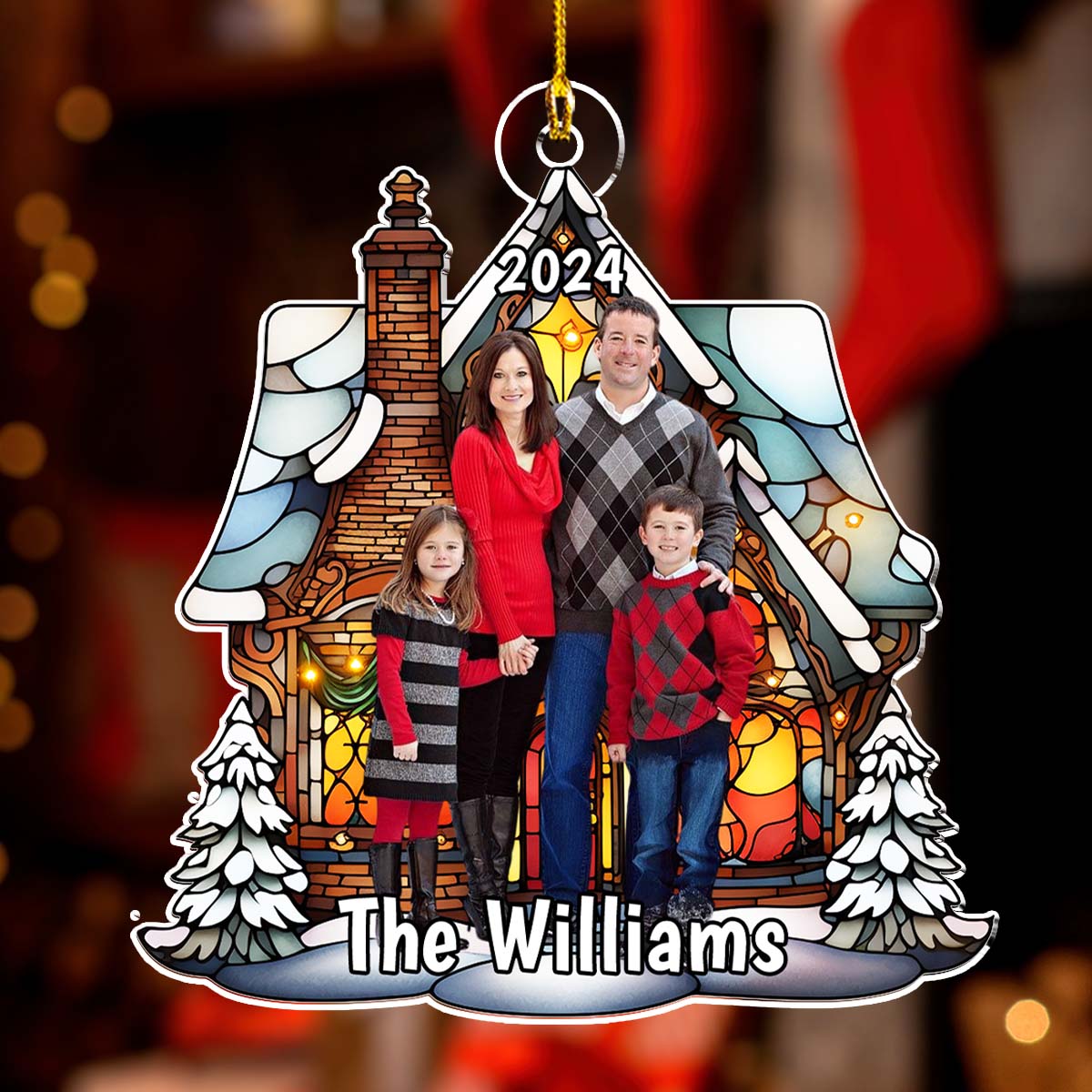 Funny Family Christmas - Personalized Custom Acrylic Ornament