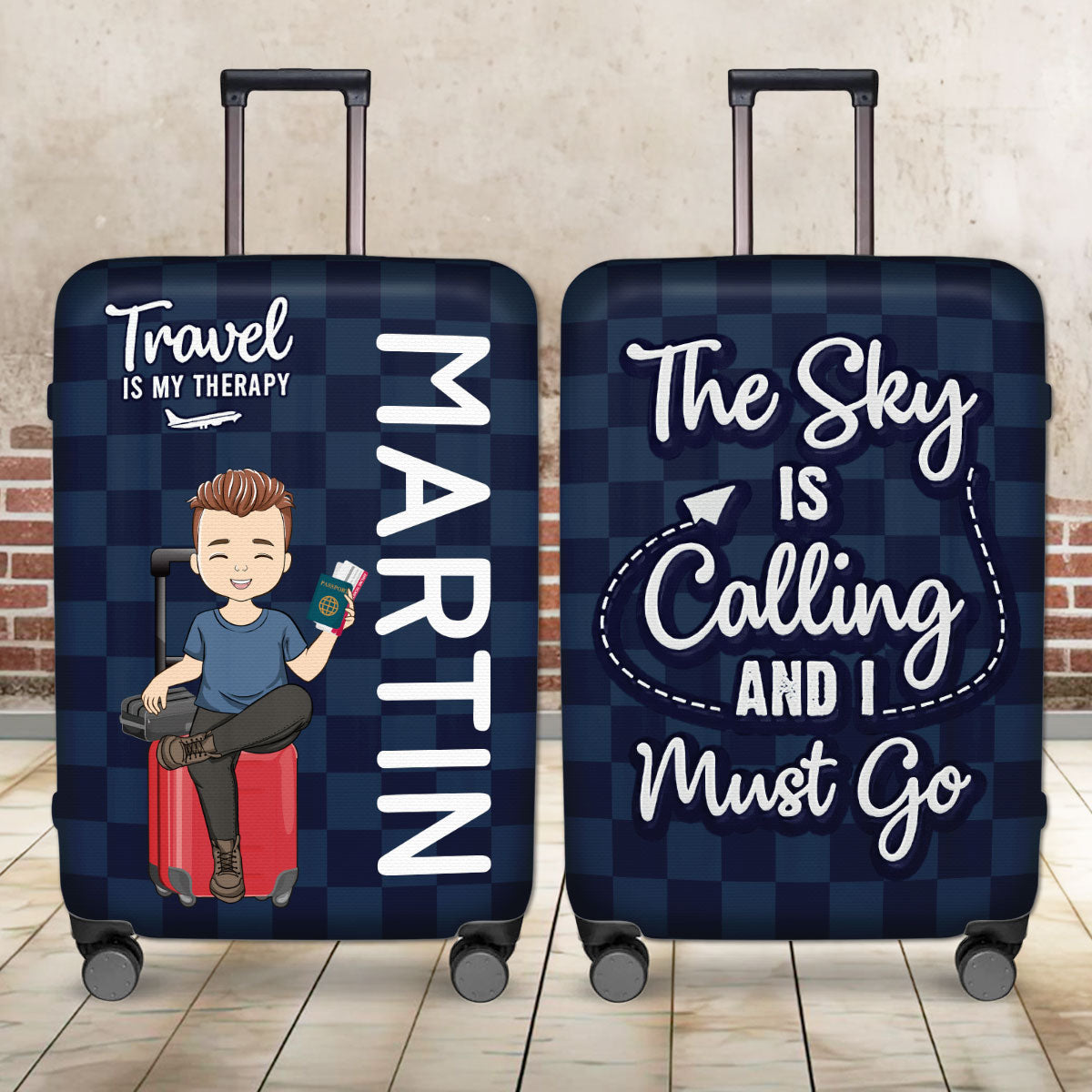 Love Traveling - Personalized Custom Luggage Cover