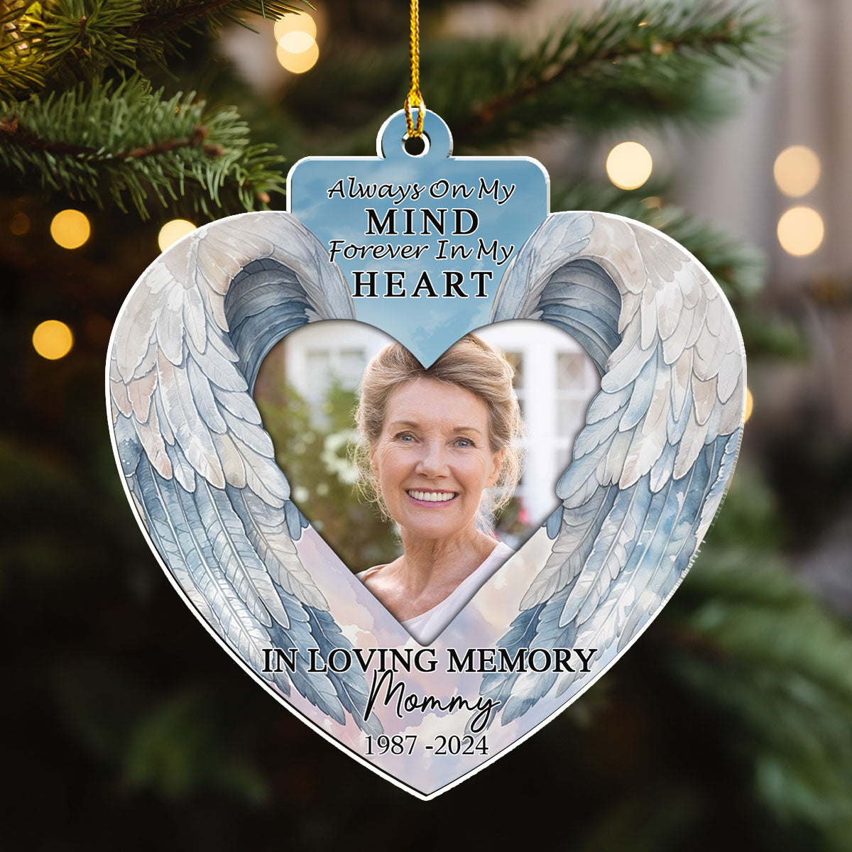 On My Mind Forever - Personalized Custom Acrylic Ornament