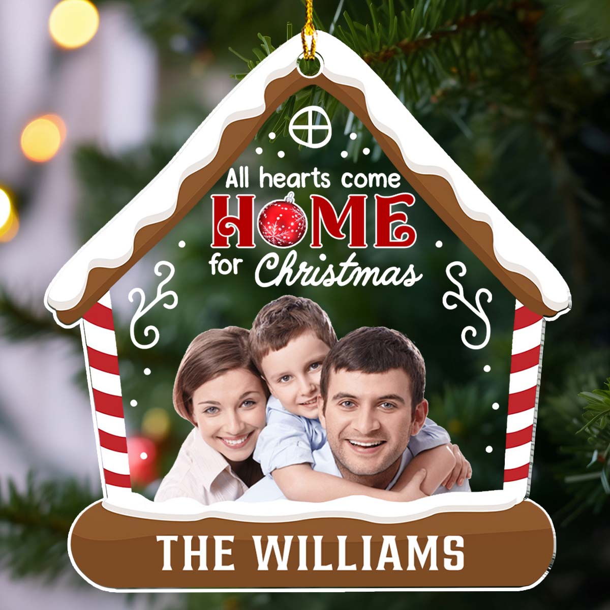 All Hearts Come Home - Personalized Custom Acrylic Ornament