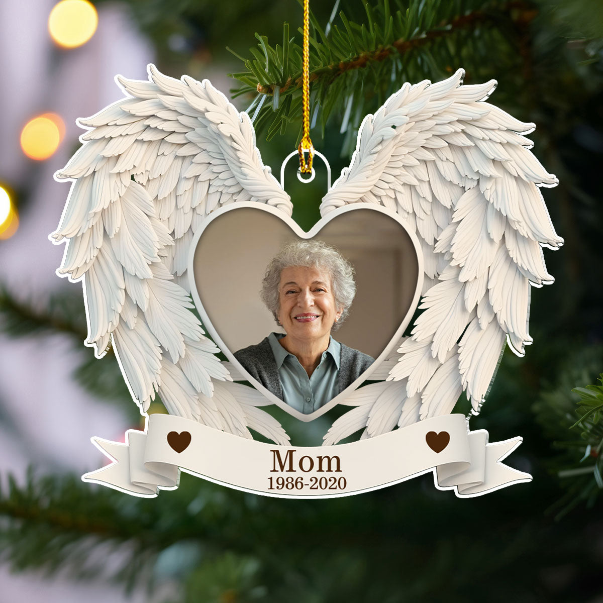 Your Wings Were Ready But Mine Was Not - Personalized Custom Acrylic Ornament