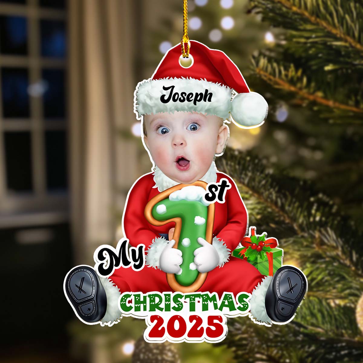 Santa Baby Christmas 2025 - Personalized Custom Acrylic Ornament