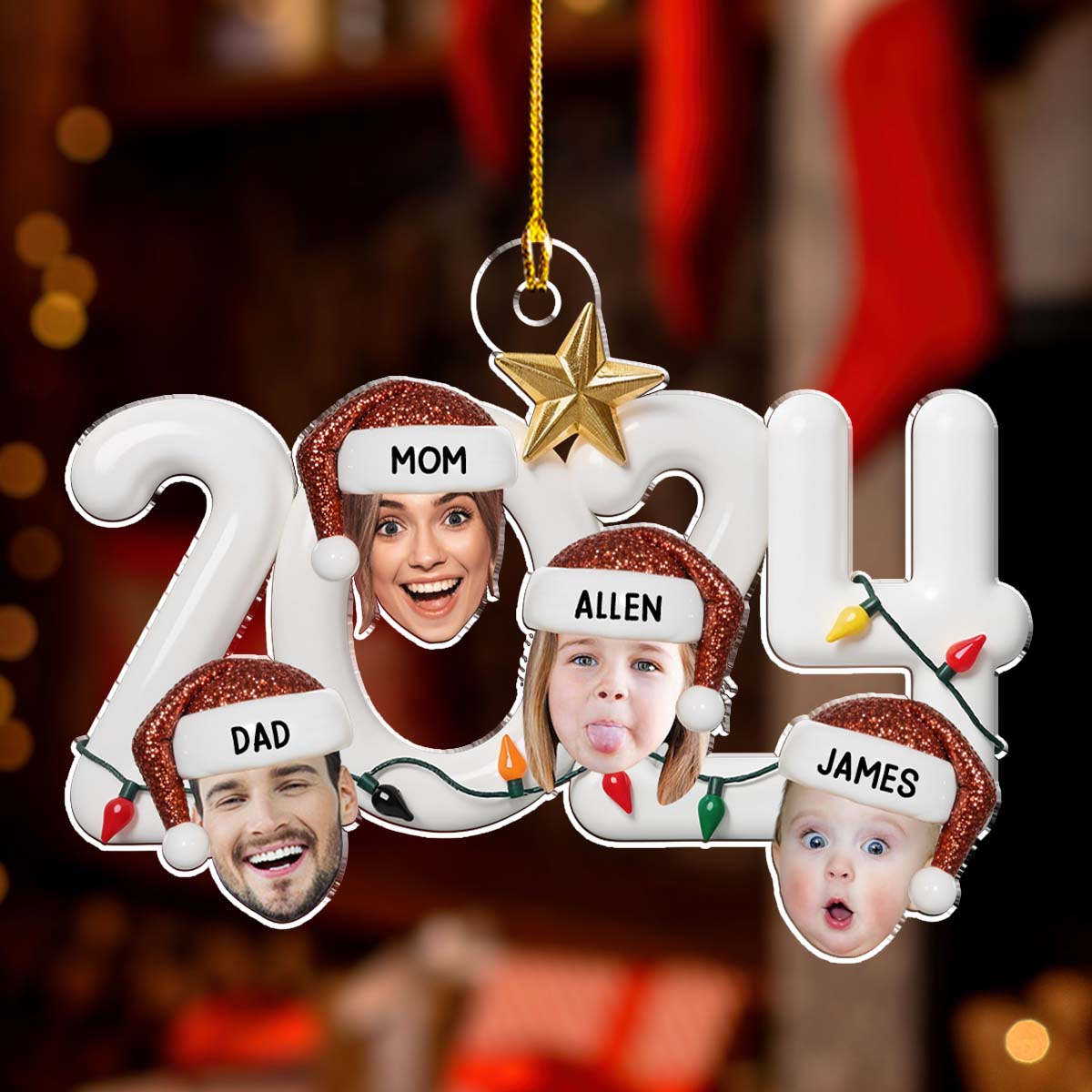 2024 Holiday Photo - Personalized Custom Acrylic Ornament