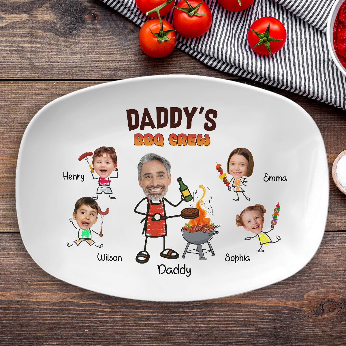 Dad Bbq Crew - Personalized Custom Platter